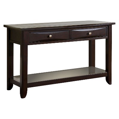 Langen Modern 2 Drawer Sofa Table Brown - HOMES: Inside + Out