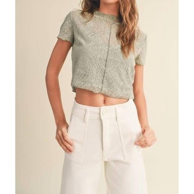 Women's Patterned Fabric Top With Tank - MIOU MUSE