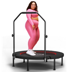 UNISOAR Rebounder Trampoline for Adults - 40" Foldable Mini Trampoline Fitness Rebounder with Adjustable U-Bar Handle, Max Load 350lbs - 1 of 4
