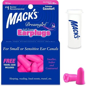 Macks Dreamgirl Soft Foam Earplugs, 10 Pair - 1 of 4