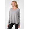 J CASHMERE Women's 100% Cashmere Dolman Sleeve Pullover High Low Sweater - 3 of 4