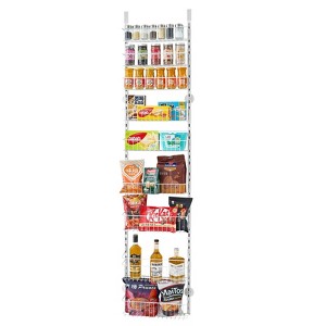 VEVOR Over the Door Pantry Organizer, 9-Tier Pantry Organization and Storage, Heavy-Duty Steel Hanging Spice Rack, White - 1 of 4