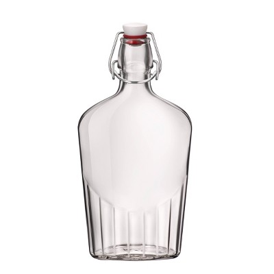 Bormioli Rocco 17oz Flask with Metal Clamp