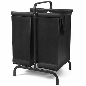 QingMoon Laundry Hamper with Removable Bag, 2-Tier Laundry Basket with Handles and Lid, Storage Sorter Basket for Laundry Room and Bathroom - 1 of 4
