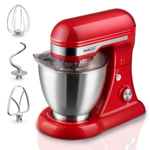 SEVOBAL Stand Mixers Electric Food Mixer with 4.8QT 12 Speeds Dough Hook Whisk Beater for Baking and Cooking, Red, 9.45"*15.35"*14.17" - 1 of 4