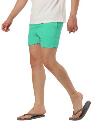 TATT 21 Men's Summer Holiday Elastic Waistband Drawstring Mesh Lining Board Shorts Mint Green 28 — фото 5