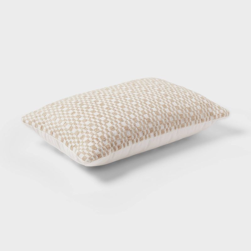 Modern Geo Woven Dec Pillow Oblong Khaki/Ivory - Threshold&#8482;, 3 of 5