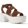 Soda ACCOUNT Women's Open Toe Block Heel Platform Sandals with Adjustable Ankle Strap - 4 of 4