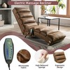 Gulches Linen Massage Chaise Lounge Ergonomic Tufted High Density Foam Side Storage Pocket Easy Assembly For Office Living Room Bedroom Brown - 3 of 4