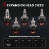 Yescom PEX Expansion Tool Kit 3/8" 1/2" 5/8" 3/4" 1" PEX-a Tube Expander with Auto Rotation Heads - 4 of 4