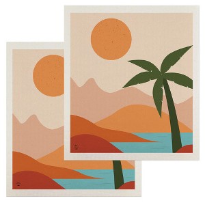 Briarwood Lane Tropical Paradise Swedish Dishcloth (2-pack) - 1 of 4