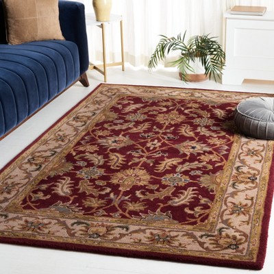 Hand-Tufted Heritage Wool Rectangular Rug, Red/Ivory, 3' x 5'