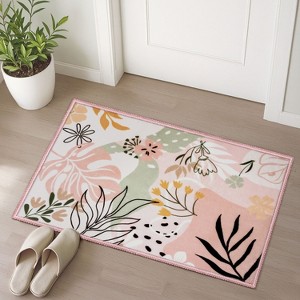 Joyfy Area Rugs for Living Room Non-Slip Washable Large Rug with Rubber Backing Soft Art Floral Carpet for Bedroom Kids Nursery Dining Room - 1 of 4