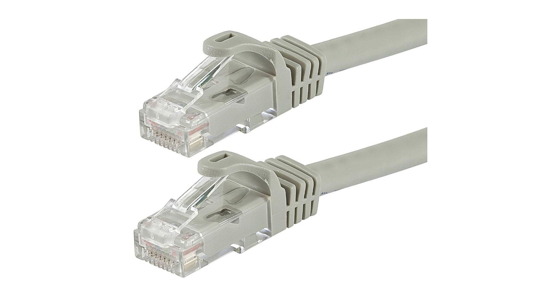Monoprice Cat6 Ethernet Patch Cable - 1 Feet - Gray | Network Internet Cord - Snagless RJ45, Stranded, 550Mhz, UTP, Pure Bare Copper Wire, 24AWG -