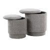 Sapphtopaz Modern Nesting Ottoman with Storage Upholstered Versatile Storage Ottoman Vanity Stool for Living Room,Bedroom - 2 of 4