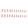 LOVELAY CREATIONS Pink Short Almond Press-On Nails with 3D Flower Pearls - 4 of 4