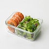 Glasslock Duo Clear Tempered Glass Microwave, Dishwasher, Freezer, Divided Food Storage Containers with Snap Lock BPA Free Plastic Lids - 3 of 4