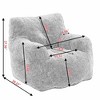 Racxily Soft Teddy Fabric Tufted Foam Bean Bag Sofa - Ergonomic Backrest Sofa with Memory Sponge,No Assembly, for Living Room/Bedroom. - 3 of 4