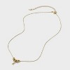 14K Gold Dipped Cubic Zirconia Rondelle Initial Necklace - A New Day™ Gold - 2 of 4