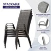 Hyleory Elegant 5-Piece Outdoor Dining Set with Stackable Patio Chairs & Iron Dining Table - 4 of 4