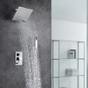 Sumerain Shower Faucet Sets Complete, Rough-in Valve Included and Full Metal Components in Chrome - 2 of 4