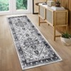 Washable Vintage Floral Medallion Large Rugs for Bedroom Living Room, Non Slip Retro Accent Floor Carpet for Home Office - 2 of 4