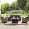 Crosley 5pc Bradenton Swivel Steel Outdoor Patio Fire Pit Furniture Set with Sunbrella - 3 of 4