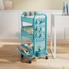 EUREKA ERGONOMIC Rolling Utility Cart,19.76"D x 20.08"W x 31.10"H,Blue - 2 of 4