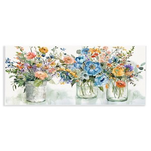 Stupell Industries French Cottage Flower Jars, 17" x 7" - 1 of 4