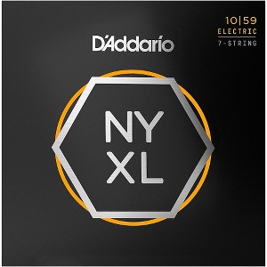 D'Addario NYXL1059 7-String Light Nickel Wound Electric Guitar Strings (10-59) - 1 of 4