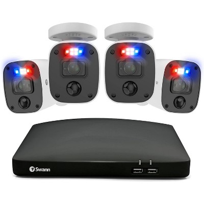 DVR8-5680 4K / 1TB / 4 x PRO-4KRQ  4K Rectangle SwannForce Cam w Siren Analog CCTV cameras