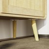 FUFU&GAGA Brown TV Cabinet with Rattan Decoration: Unique Design, Spacious Storage, Durable Build - 4 of 4
