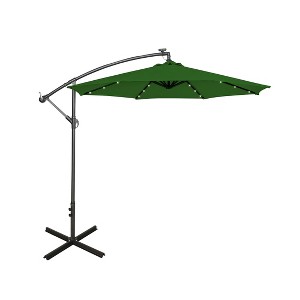 WestinTrends 10 Ft Outdoor Patio Solar LED Cantilever Umbrella - 1 of 4