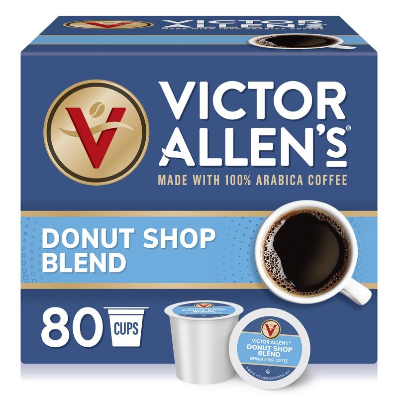 Victor Allen's Coffee Donut Shop Blend Single Serve Coffee Pods, 80 Ct, 1 of 11