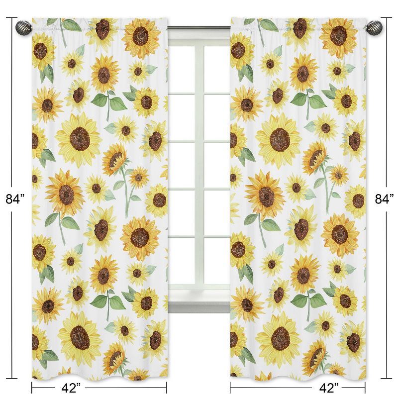 2pc Sweet Jojo Designs Sunflower Kids&#39; Window Panel, 6 of 7