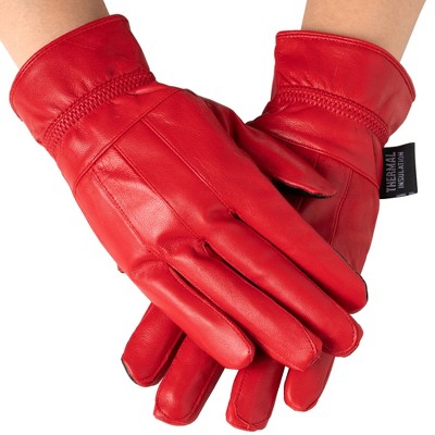 NoName Red knit gloves WOMEN FASHION Accessories Gloves Red Single discount 72% 