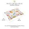 BreathableBaby Cotton Percale Pillowcase, For 13" x 18"/33 x 46 cm Toddler Pillow, Safari Animals (2-Pack) - 3 of 4