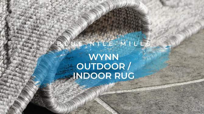 Contemporary Geometric Abstract Indoor Outdoor Area Rug by Blue Nile Mills, 2 of 10, play video