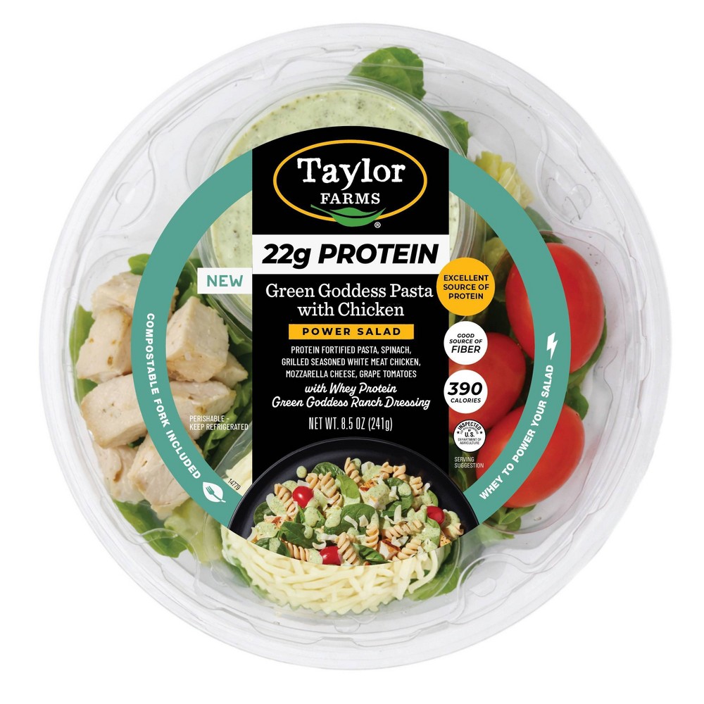 Taylor Farms Protein Plus Green Goddess Pasta Salad Bowl - 8.5oz