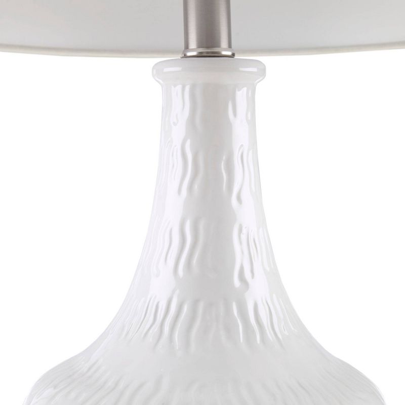 Celine Textured Ceramic Table Lamp (Includes LED Light Bulb) White - Hampton Hill, 4 of 8