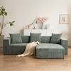 Modular Sectional Sofa With L-Shaped Lounge,Cloud Modular Sofa With Deep Cushions,Convertible Sectional Sofa for Living Room-Maison Boucle - 2 of 4