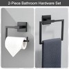 Towel Holder & Toilet Paper Holder Brushed, Bathroom Hardware Set, Stainless Steel Hand Towel Ring Bar,2 Pcs - 2 of 4