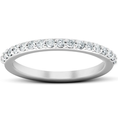 Pompeii3 1/4Ct Diamond Ring Matching Guard Engagement Band 14k White Gold