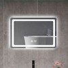 15 in. H LED Single Bathroom Vanity Mirror in Polished Crystal Bathroom Vanity LED Mirror for Bathroom Wall Smart Lighted Vanity Mirrors - 2 of 4