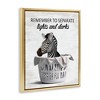 Stupell Industries Separate Laundry & Zebra Floating Frame Canvas Art - 2 of 4