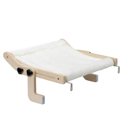 Cat Window Perch, Wood Window Perch For Large Cats, Cat Window Hammock Bed Seat, 55 Lbs Weight Capacity Cat Hammock For Windowsill, Bedside, Cabinet