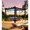 Outdoor Aluminum Pergola, Metal Freestanding Shelter with Adjustable Sun Shade Canopy, Reinforced Frame Outdoor Shelter for Patios - 4 of 4