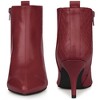 Perphy Women's Back Plaid Side Zip Pointed Toe Stiletto Heel Ankle Boots - 2 of 3