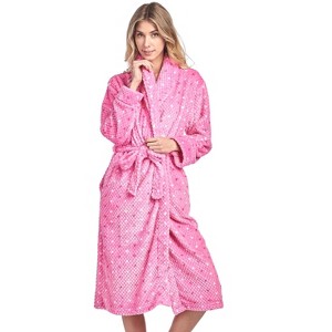 Casual Nights Women's Fleece Long Sleeve Plush Robe - 1 of 4