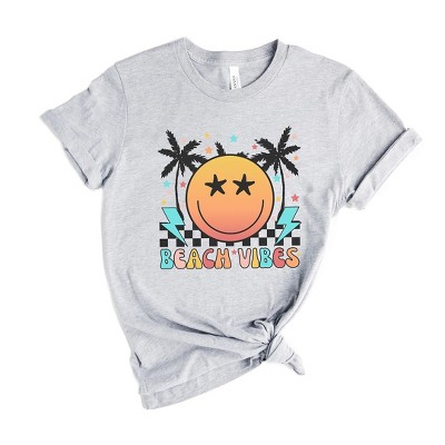 Simply Sage Market Women's Retro Beach Vibes Checkered Short Sleeve Graphic Tee